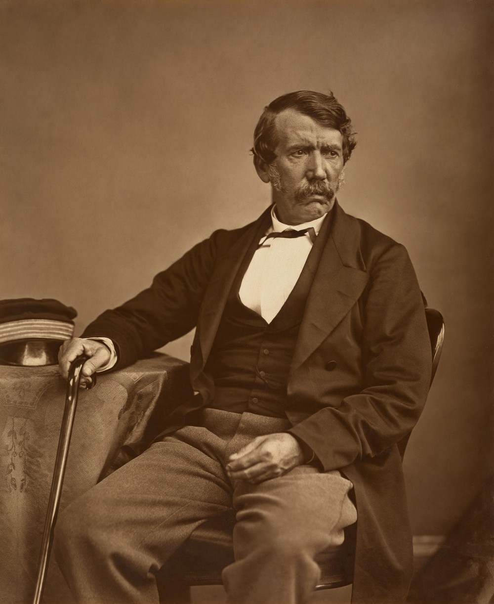 Faded 19th-century photograph before